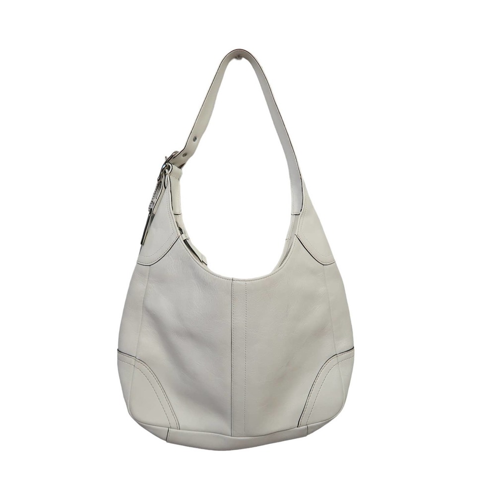 Coach Hamilton White Leather Hobo Shoulder Bag Purse